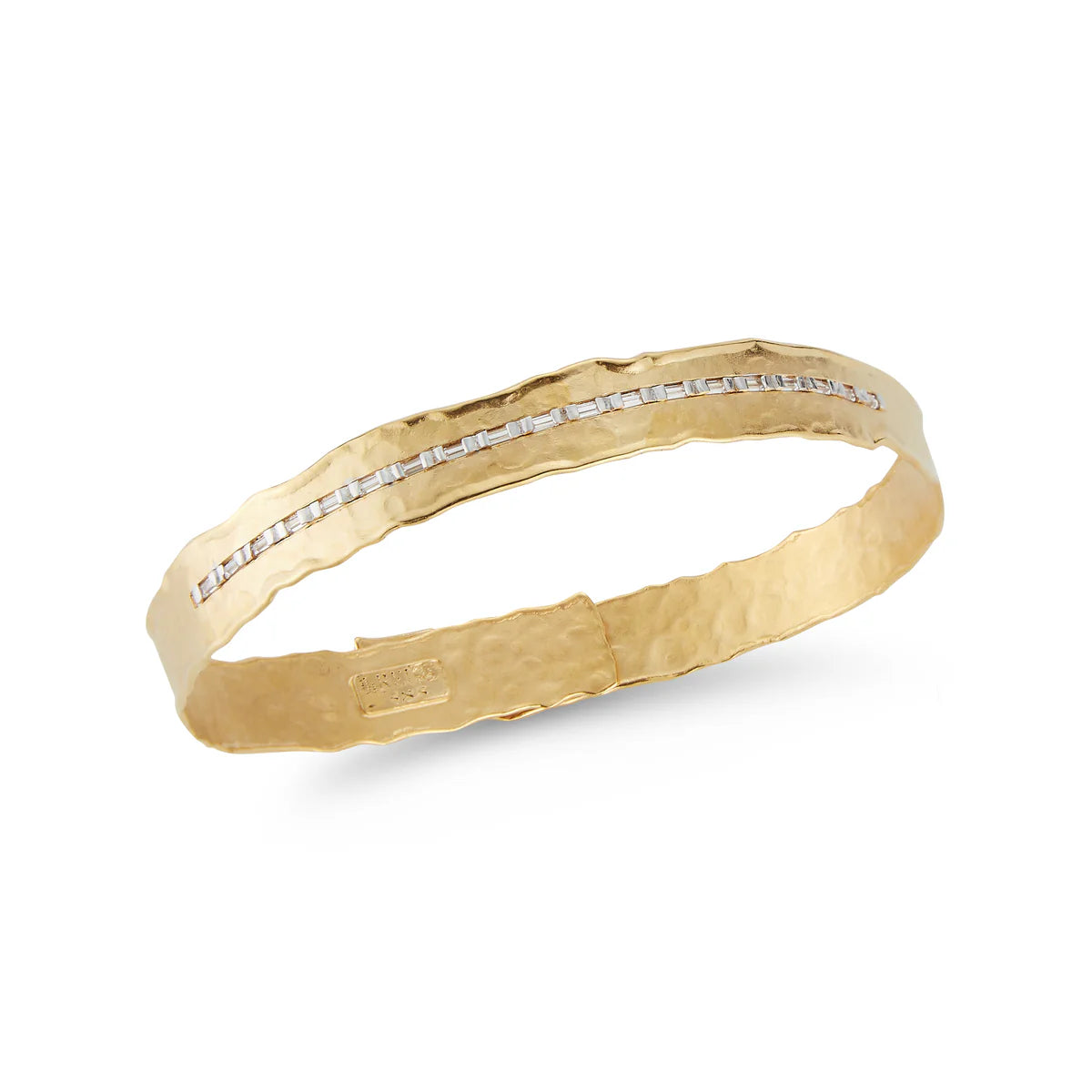 14K-Y CHNL CUFF BR., 0.30CT