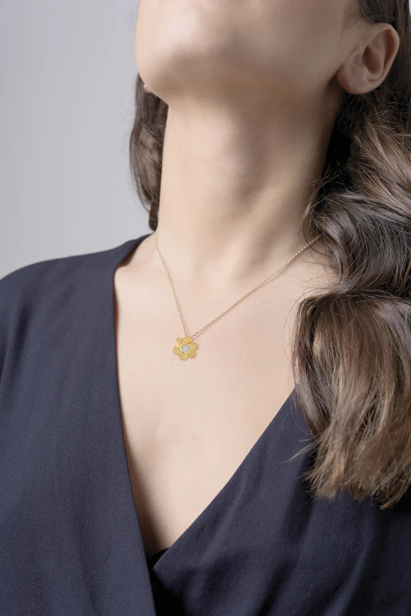14K-Y DAISY PENDANT 0.07 CARAT