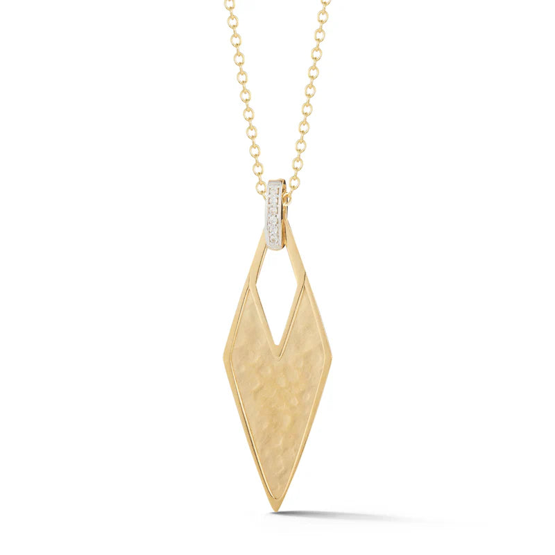 14K-Y DIA.-SHAPED PENDANT 0.04 CARAT