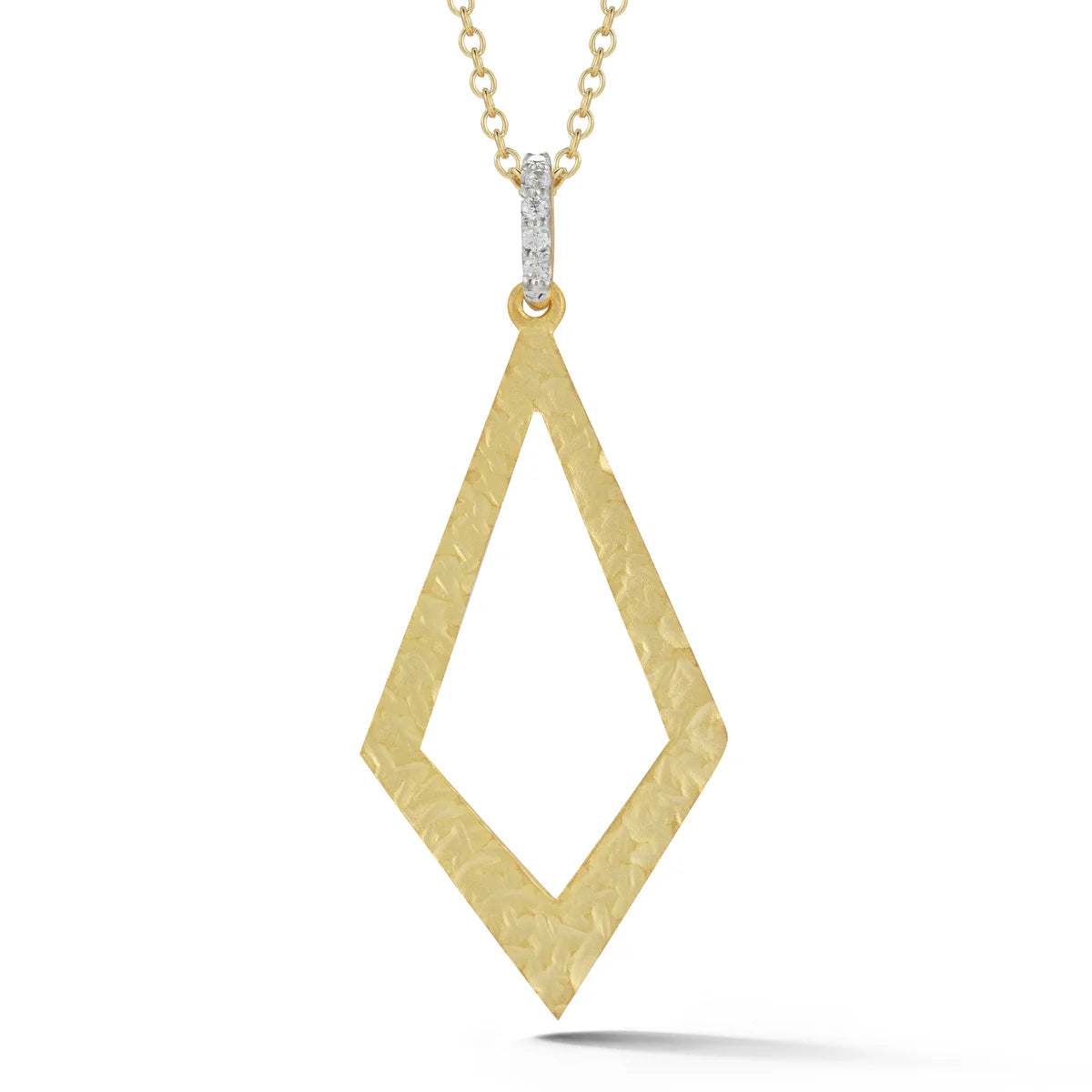 14K-Y DIA. SHAPED PENDANT 0.05 CARAT
