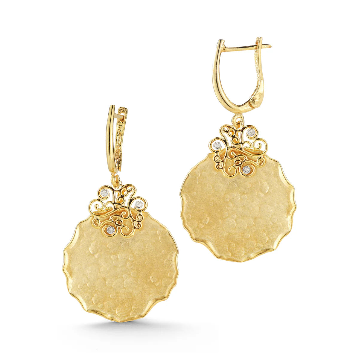 14K-Y GALLERY EARR., 0.05CT