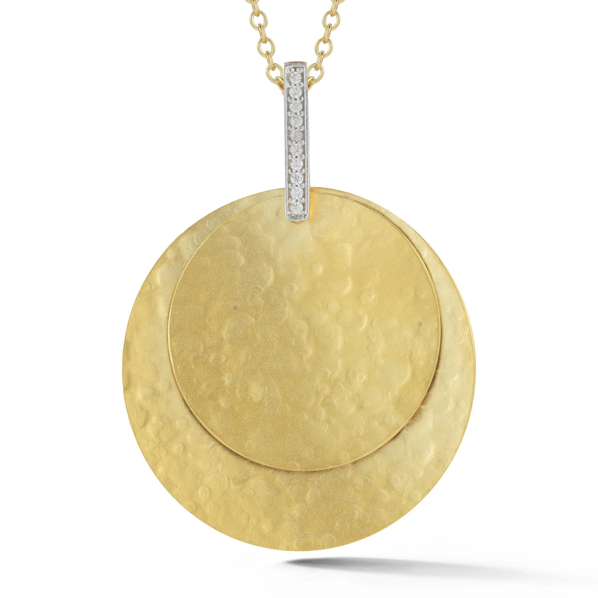 14K-Y GALLERY PENDANT 0.06CT