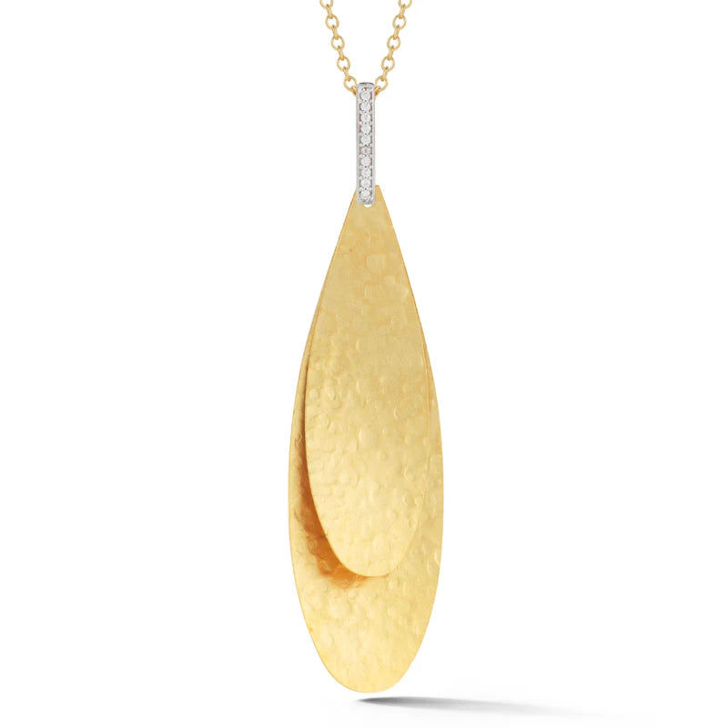 14K-Y PETAL PENDANT 0.06 CARAT