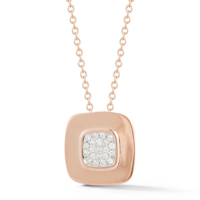 14K-Y SQUARE PENDANT 0.15 CARAT