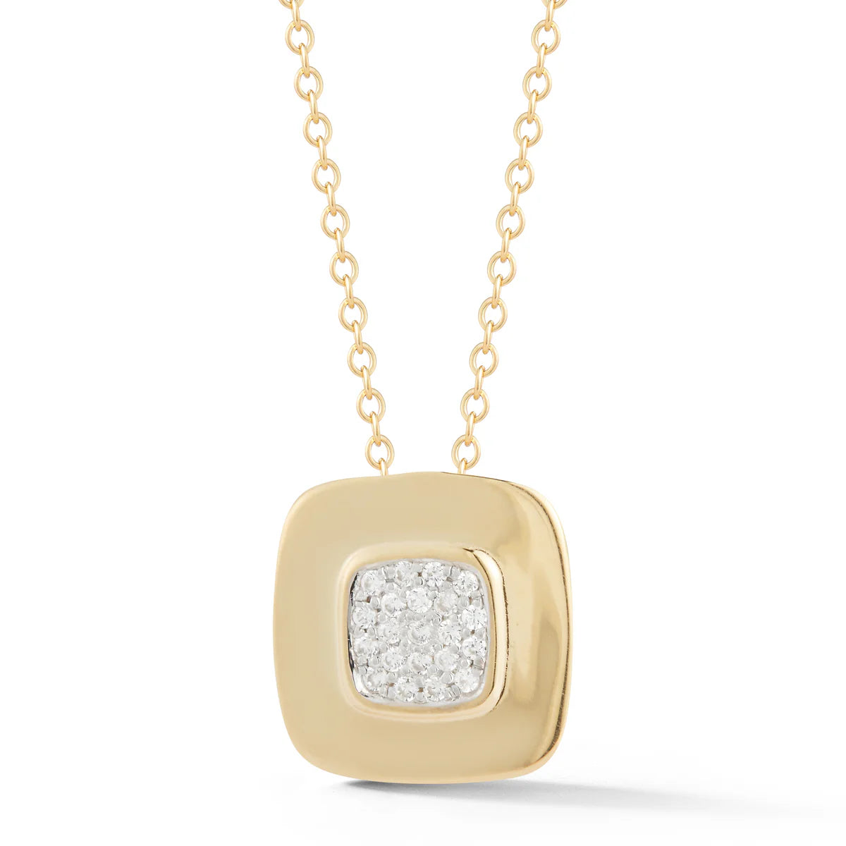 14K-Y SQUARE PENDANT 0.15 CARAT