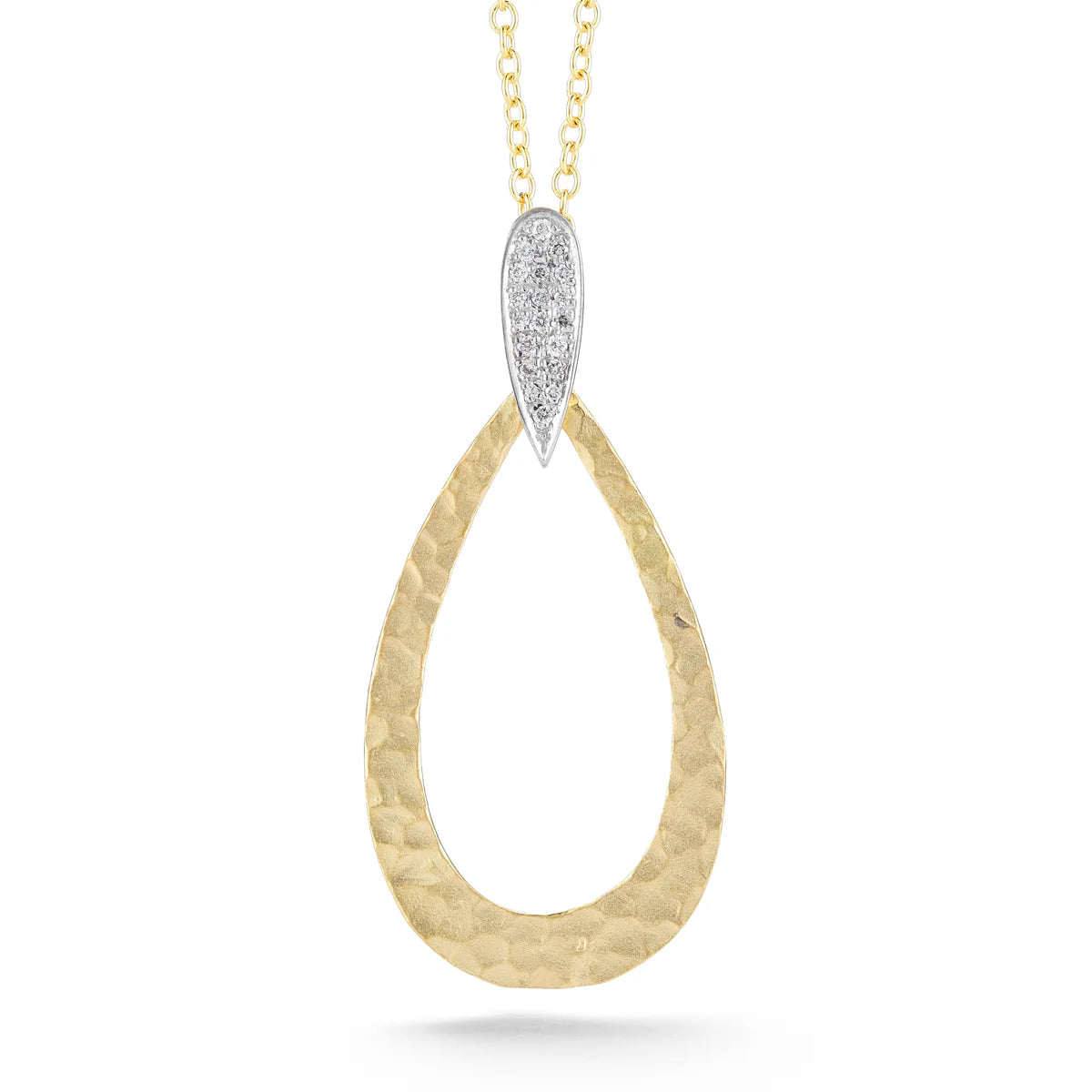 14K-Y TEAR-DROP PENDANT 0.10 CARAT