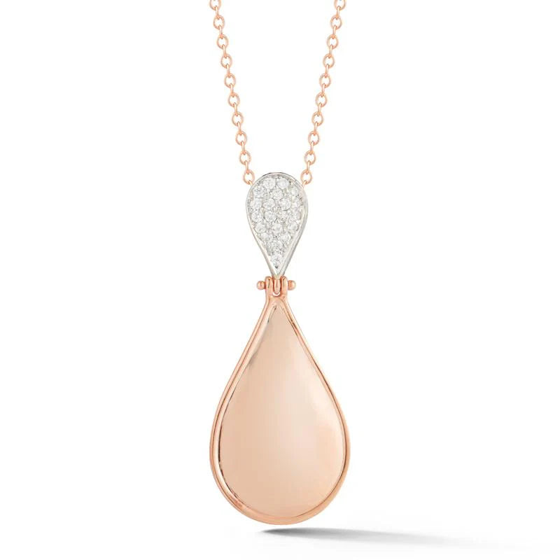 14K-Y TEAR-DROP PENDANT 0.15CARAT