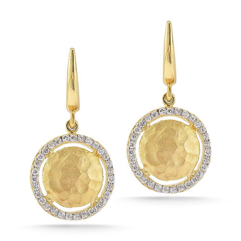 14K-Y GALLERY EARR. 0.75CT