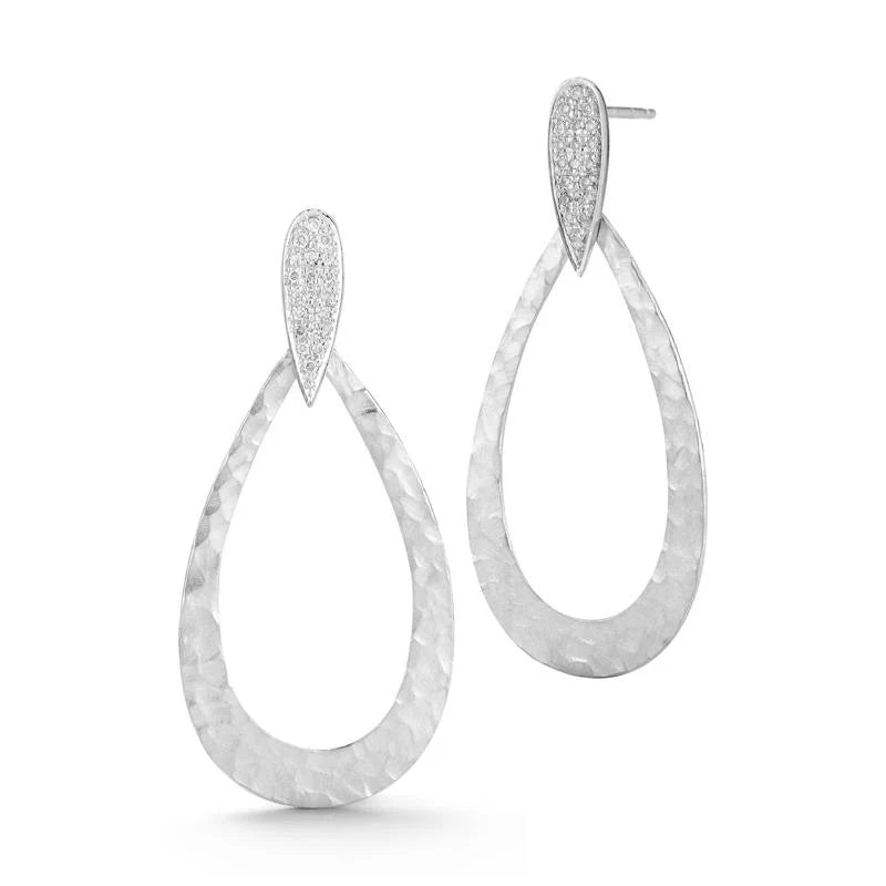 14K-Y GALLERY TEAR-DROP EARR., 0.20CT