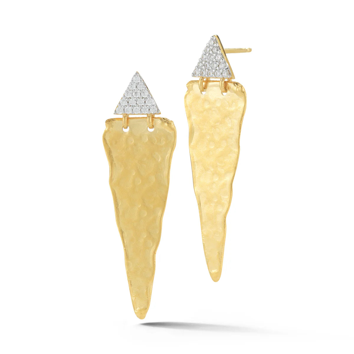 14K-Y TRI. EARR., 0.20CT