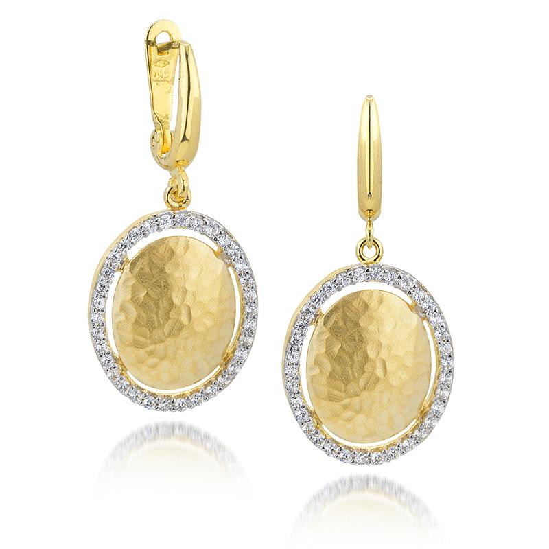 14K-YGALLERY EARR. 1.00CT