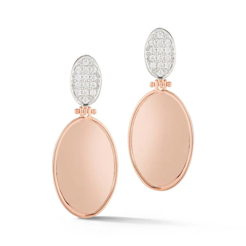 14K-Y DROP OVAL EARR., 0.30CT