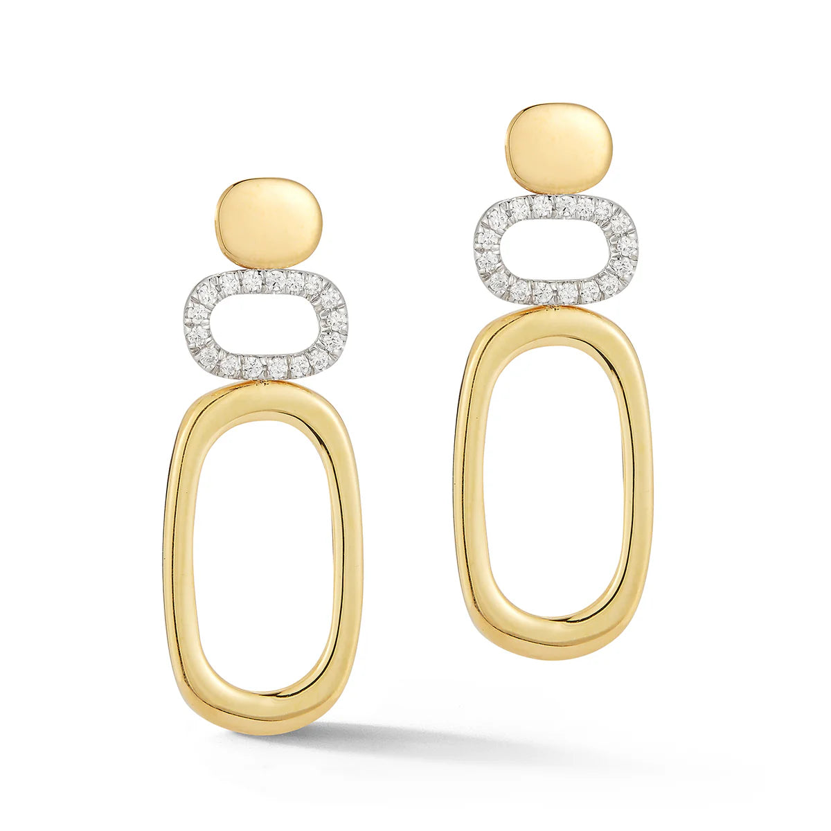 14K-Y OPEN FORM EARR., 0.35CT
