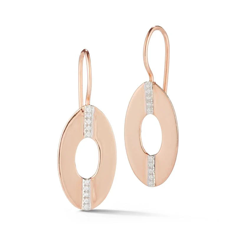 14K-Y OPEN OVAL EARR., 0.15CT