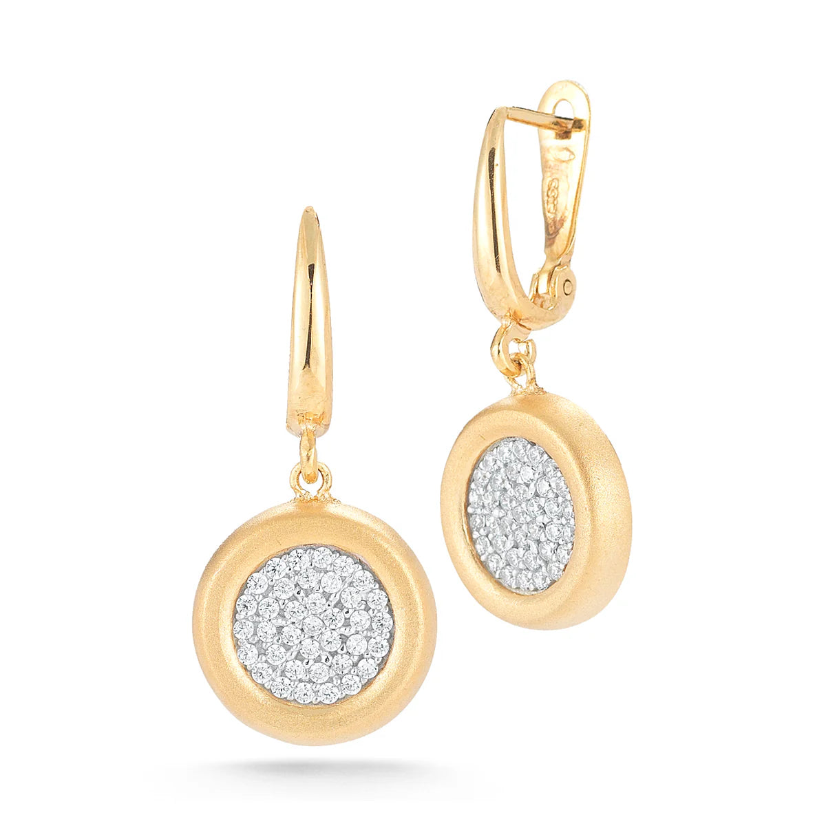 14K-Y GALLERY EARR., 0.45CT