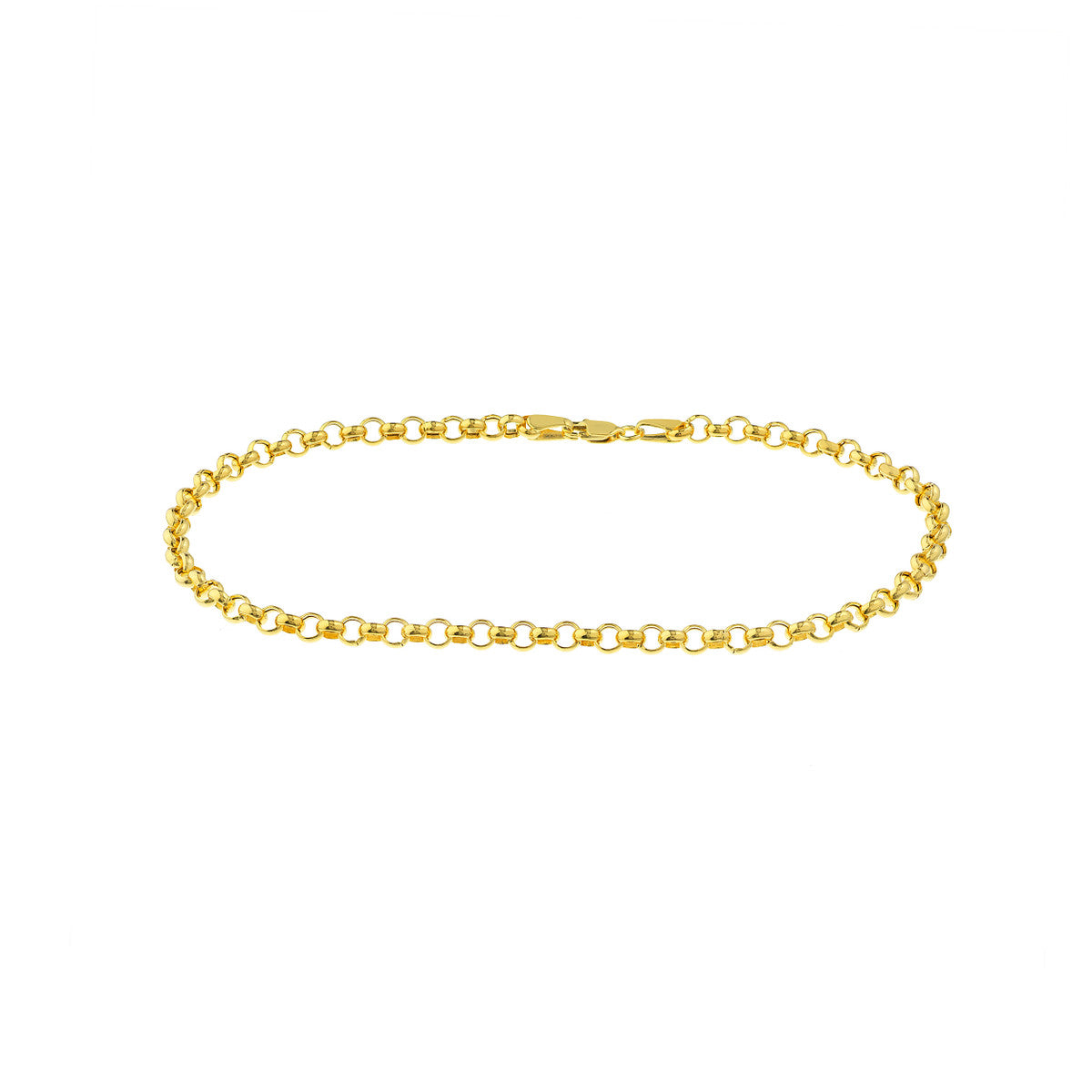 3.75mm Hollow Rolo Chain with Lobster Lock Heramythras Anklet Midas