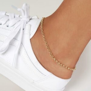 3.75mm Hollow Rolo Chain with Lobster Lock Heramythras Anklet Midas