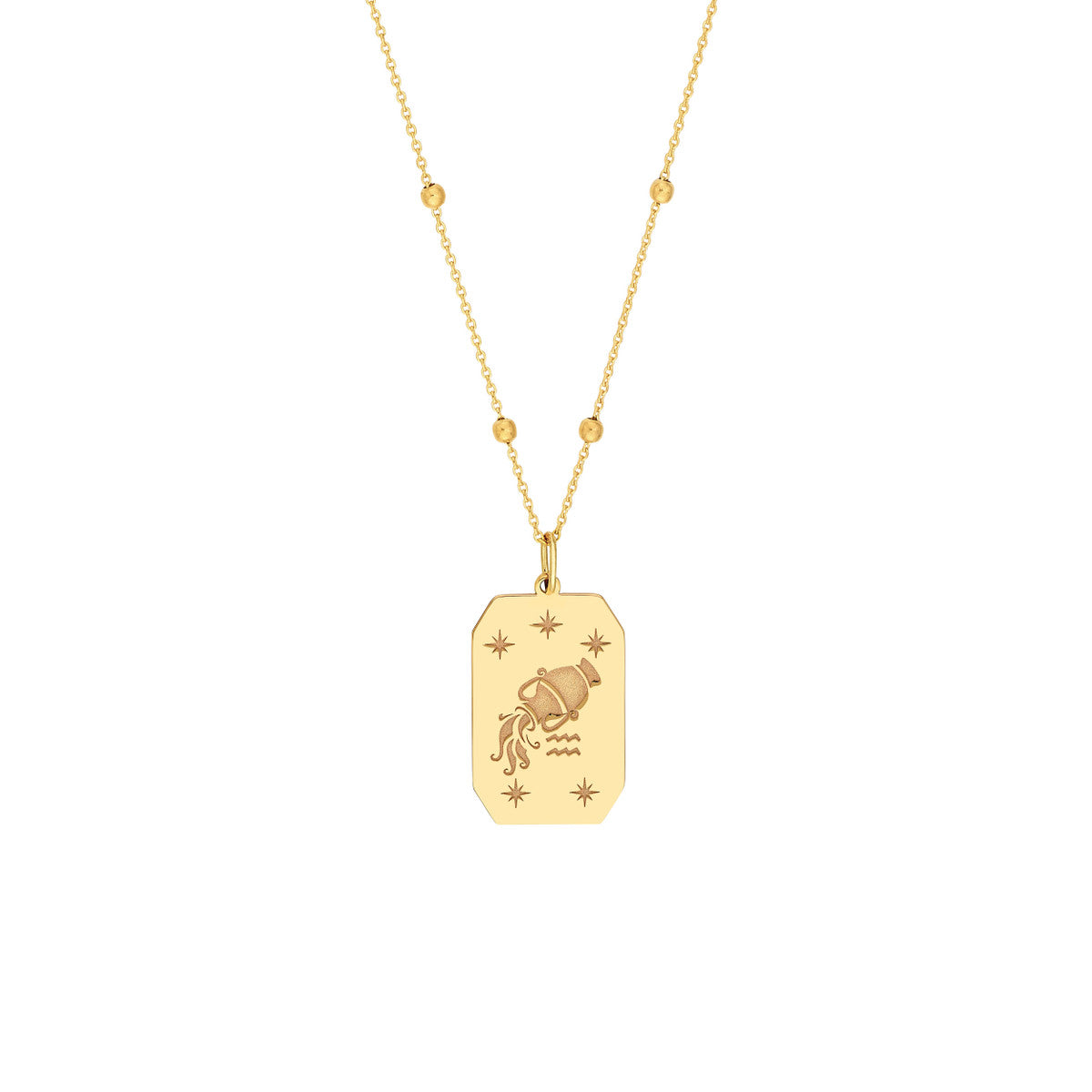 Aquarius Engraved Pendant