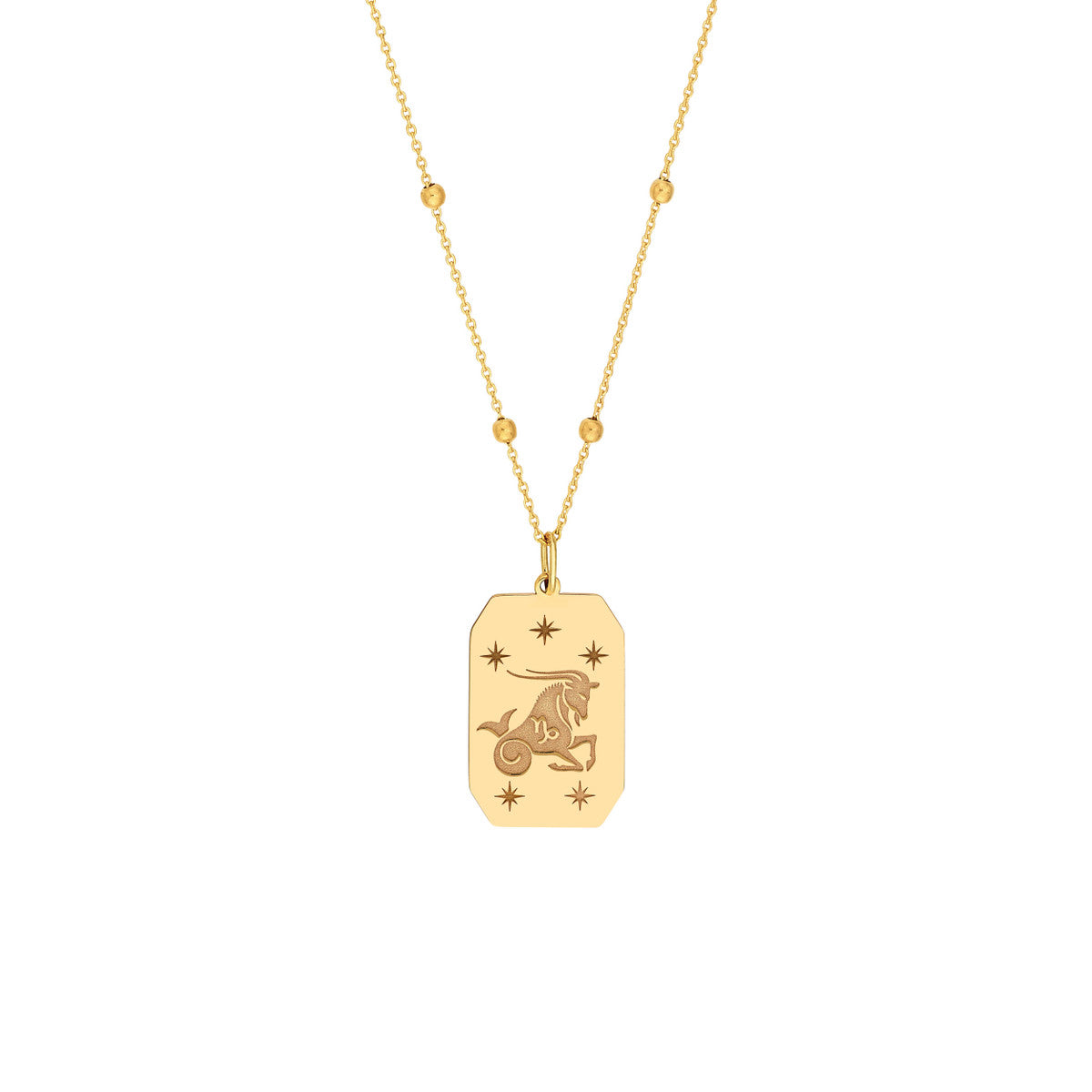 Capricorn Engraved Pendant