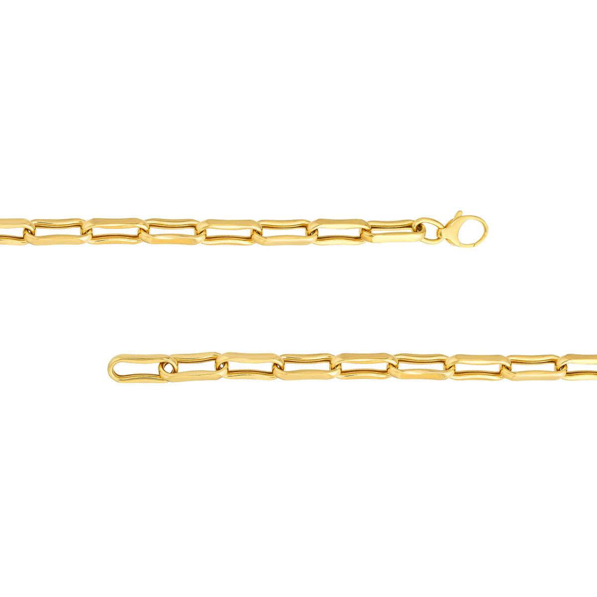 Chunky Oval Pinched Links Bracelet
