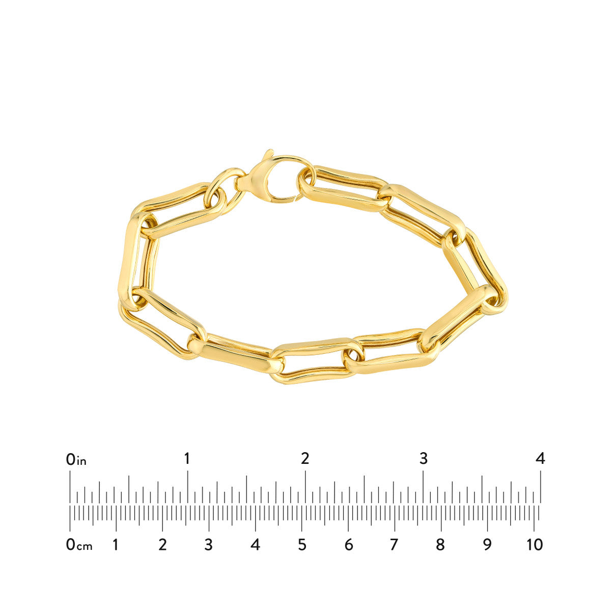 Chunky Oval Pinched Links Bracelet