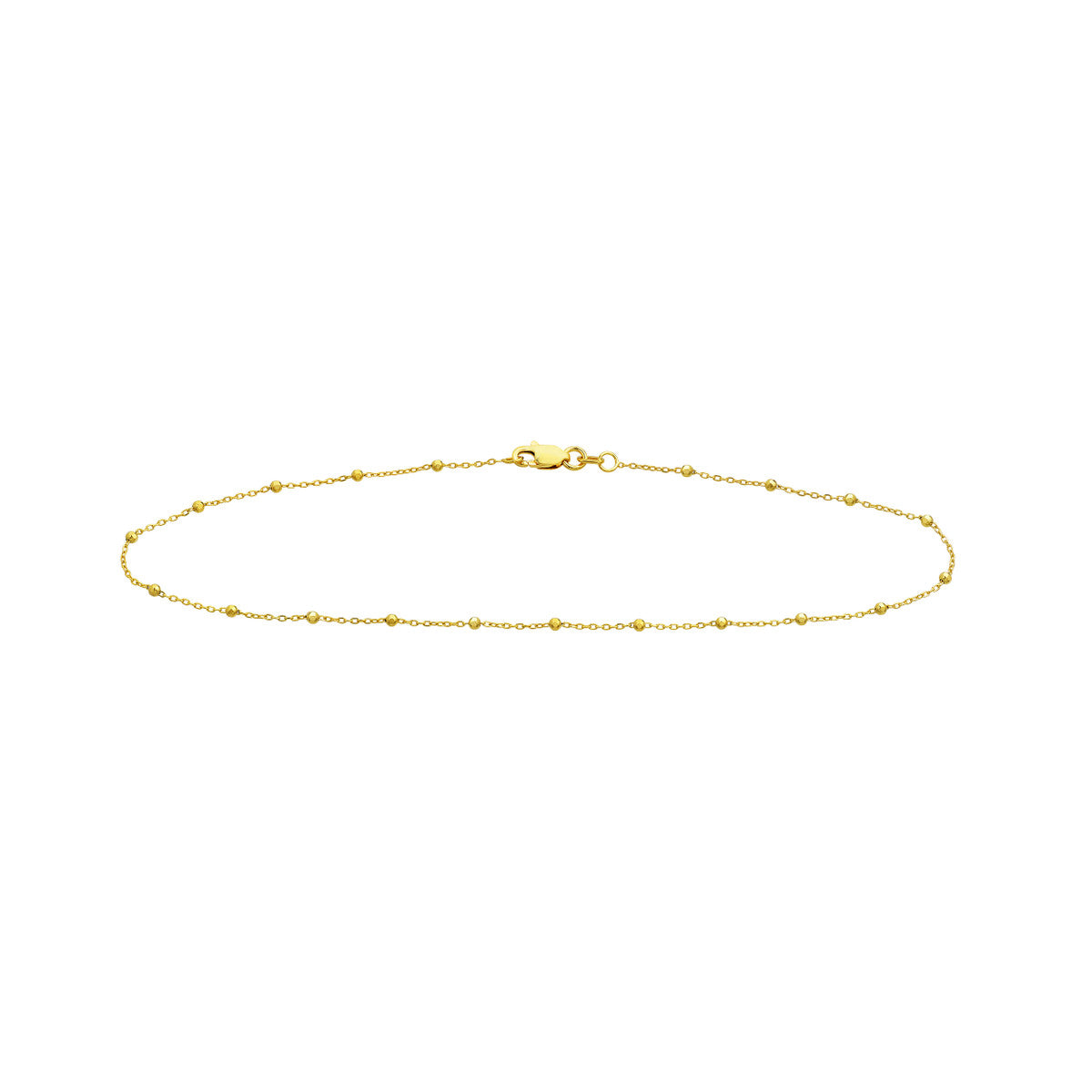 Faceted Bead Saturn Chain Heramythras Anklet