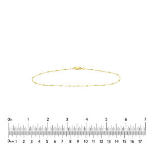 Faceted Bead Saturn Chain Heramythras Anklet