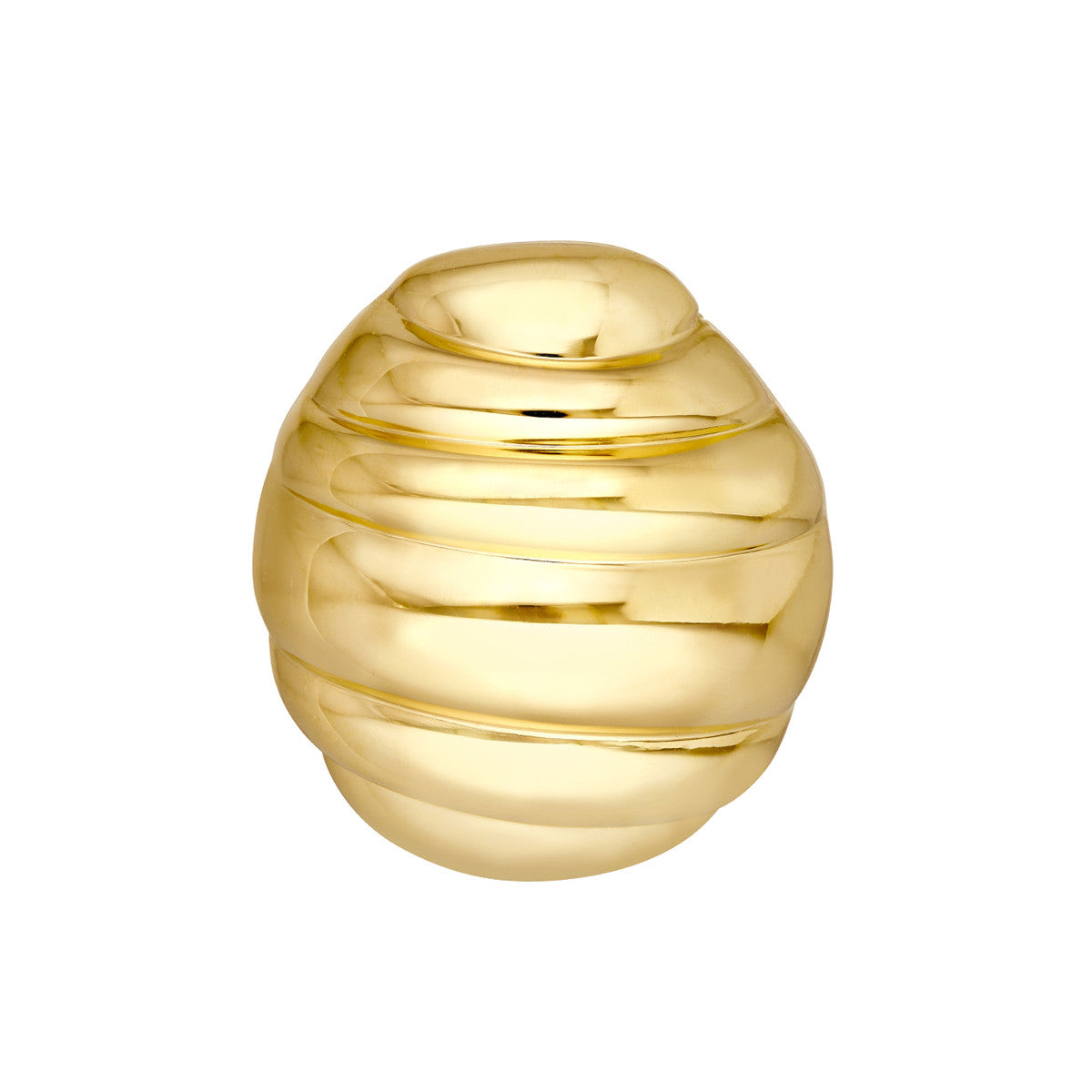 Fluted Oval Stud Earrings
