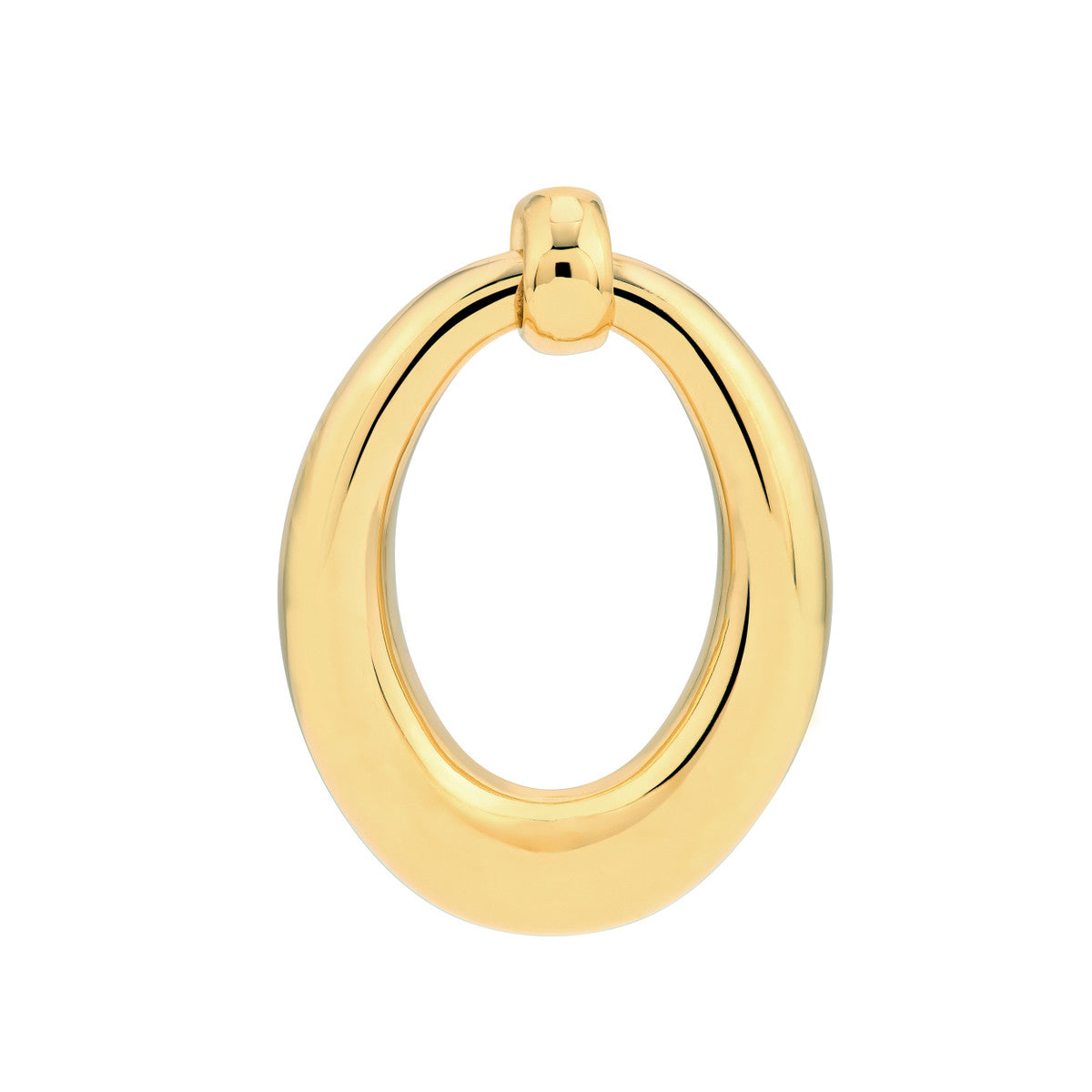 Graduated Oval Hoop Stud Earrings