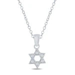 14K-Y STR OF DAVID NECK. 0.06CT