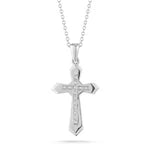 14K-Y JERUSALEM CROSS PEND., 0.10CT