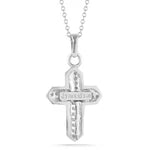 14K-Y CROSS PEND., 0.20CT