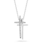 14K-Y CROSS PEND., 0.15CT