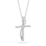 14K-Y CROSS PEND., 0.15CT