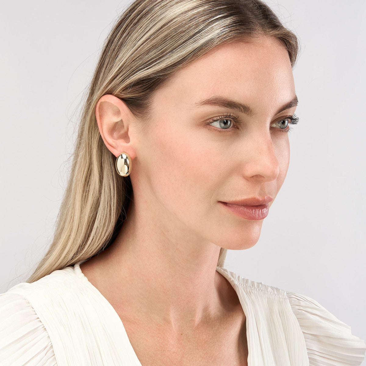 Large Button Earrings