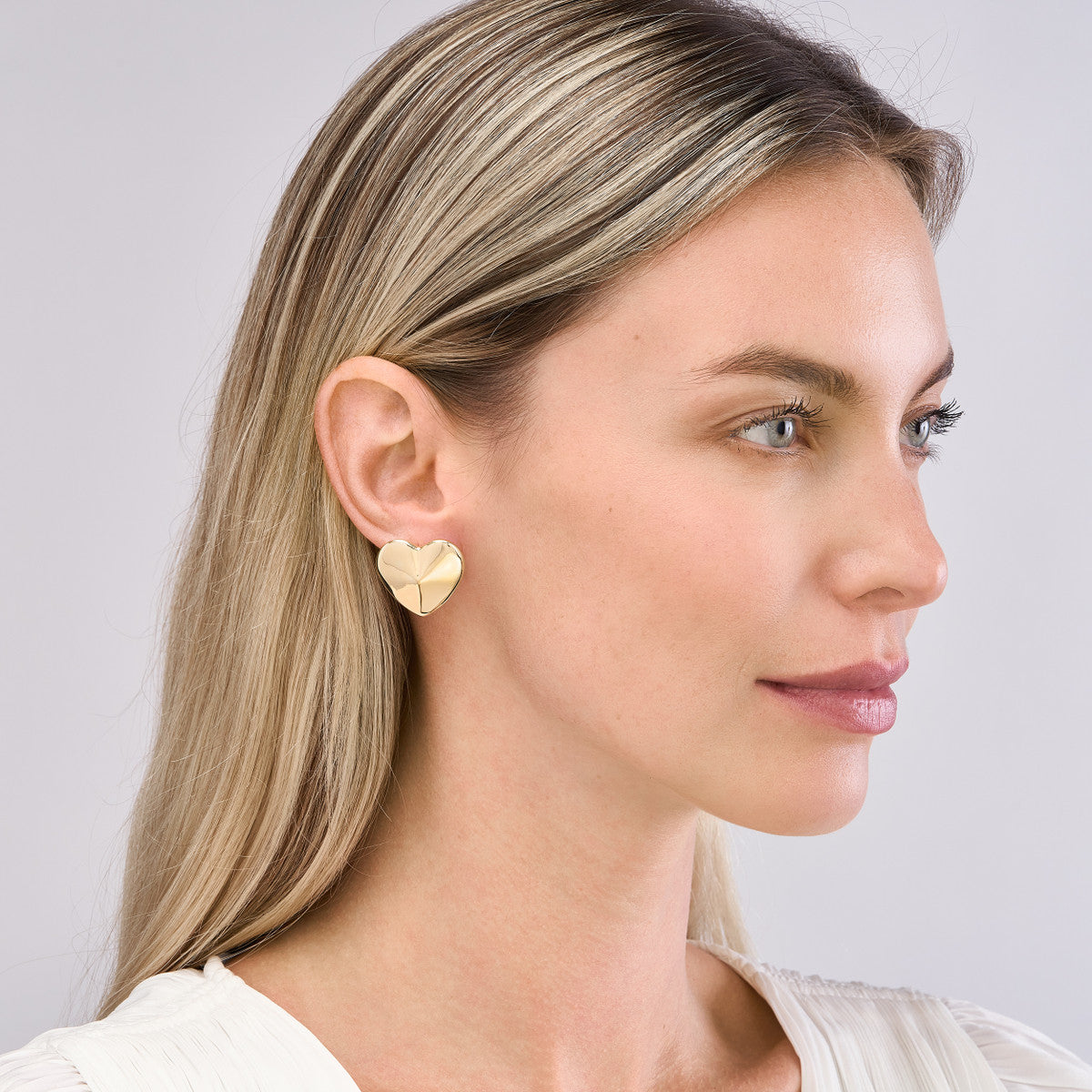 Large Puffy Heart Earrings