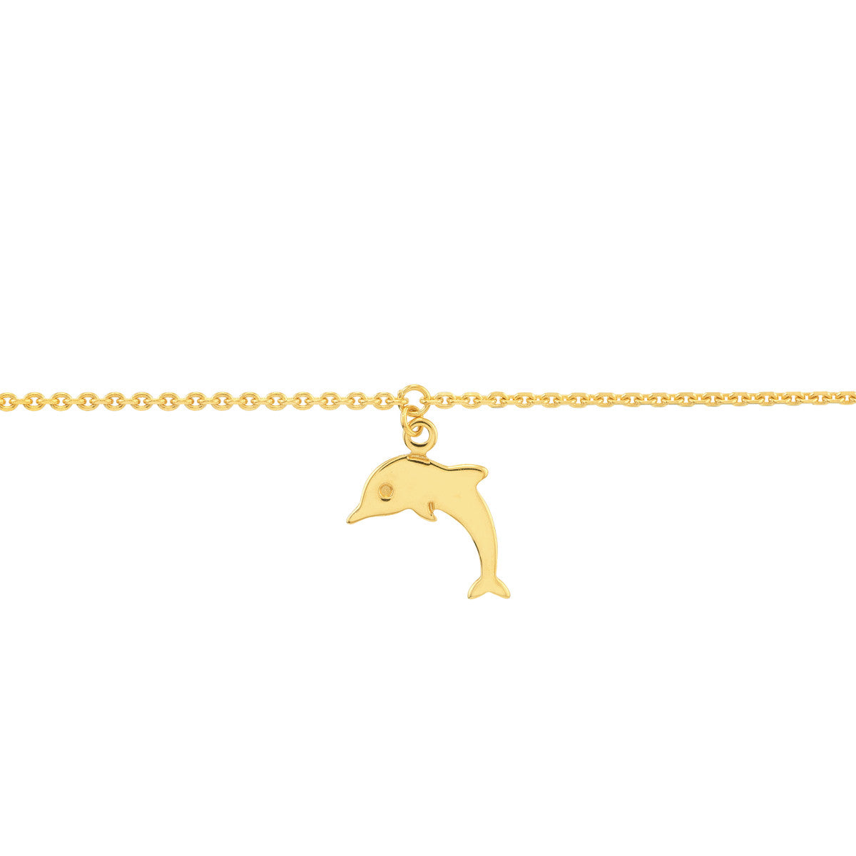 Dolphin Dangle Trio Adjustable Anklet