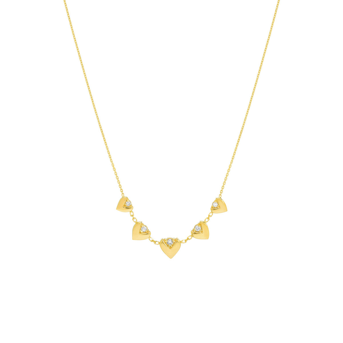 1/10tcw Diamond Graduated Hearts Necklace