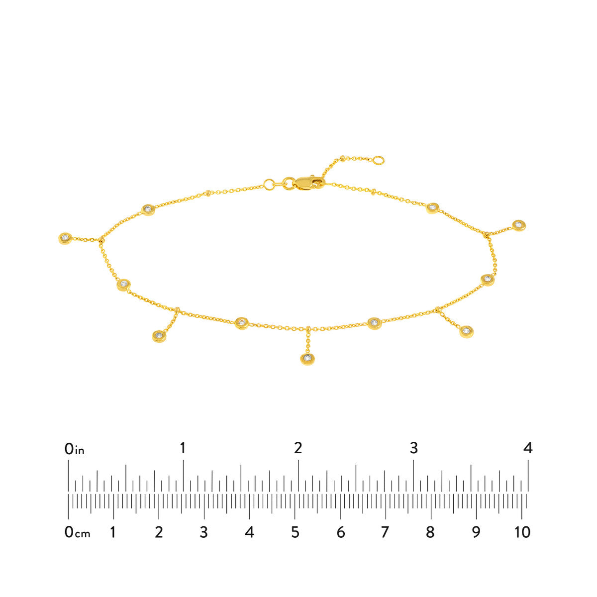 Bezel Station and Drop Adjustable Anklet