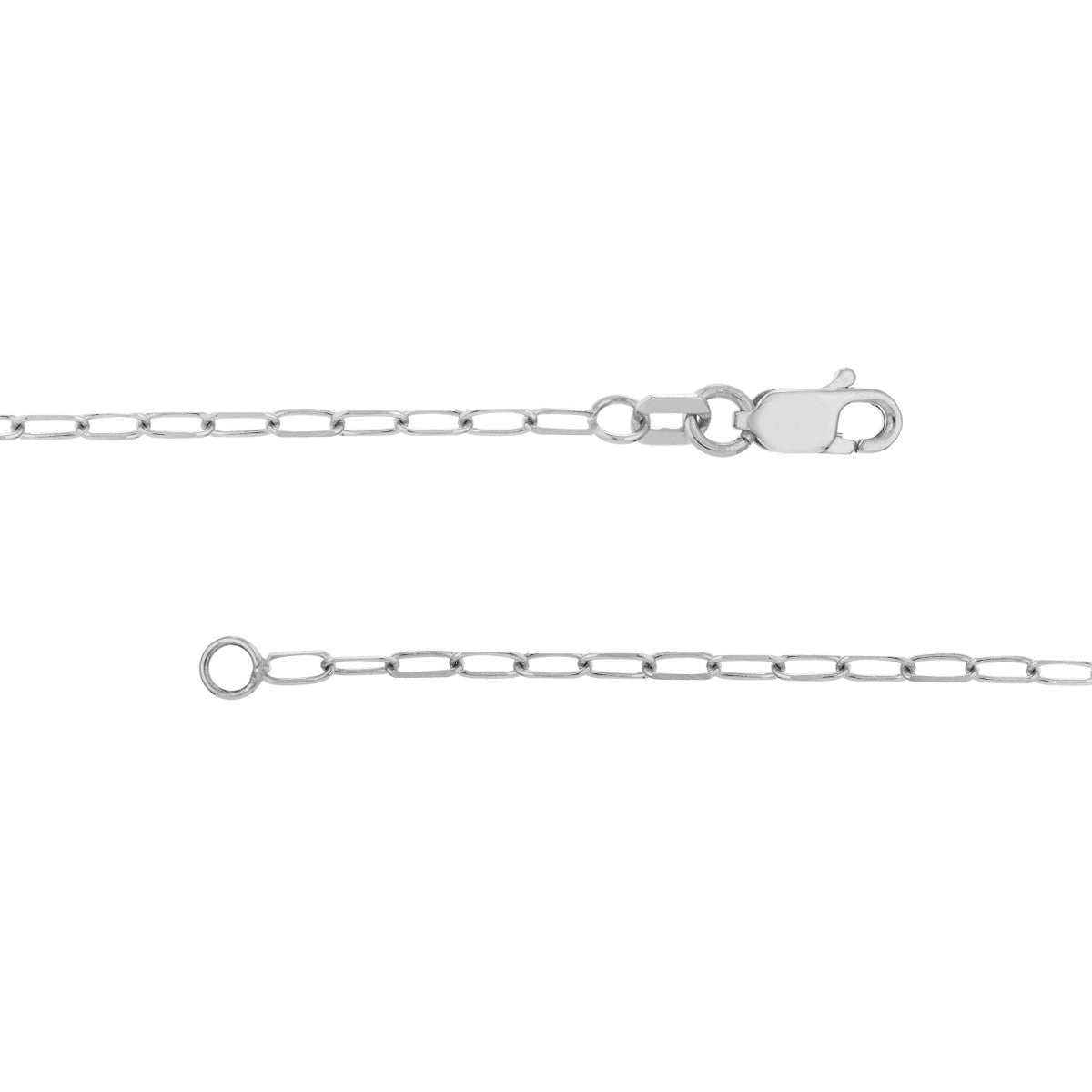 Sterling Silver Love Dog Tag Paper Clip Chain Charm Necklace