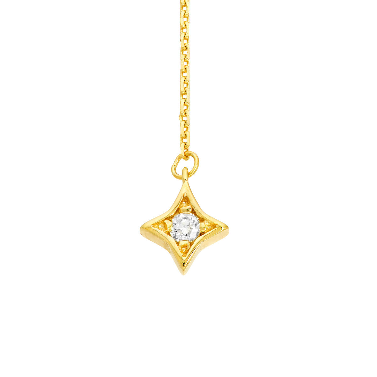 1/20tcw Diamond Star Threader Earrings