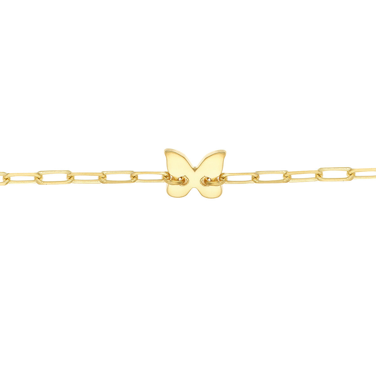 Kid's Paper Clip Chain Bracelet with Butterfly