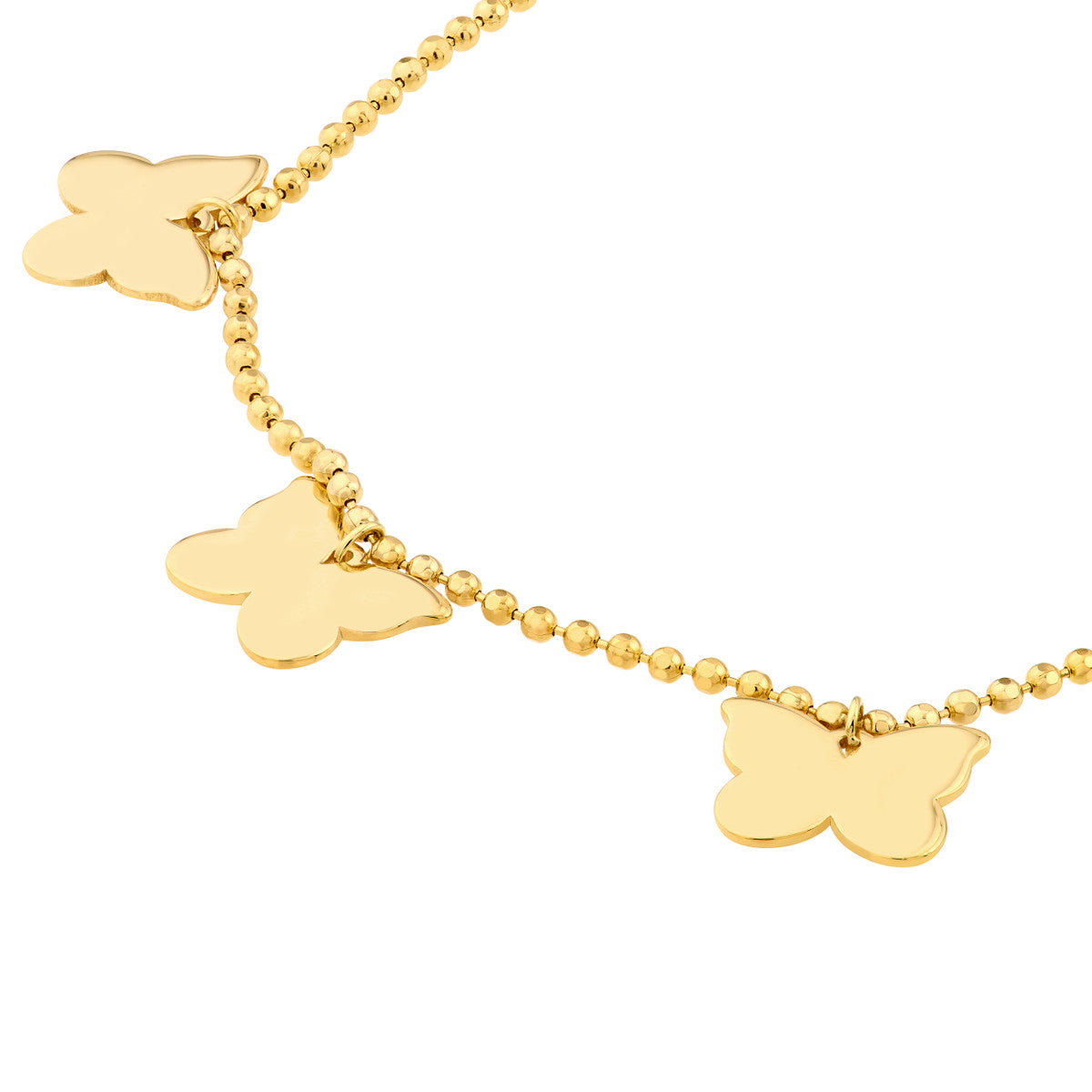 Mommy Loves You Triple Butterfly Adj. Necklace