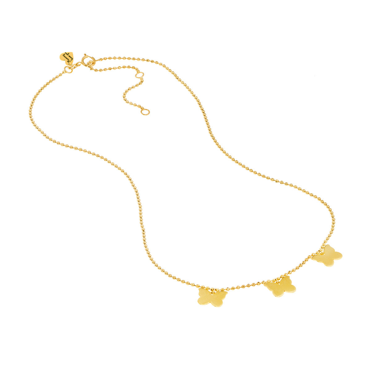 Mommy Loves You Triple Butterfly Adj. Necklace