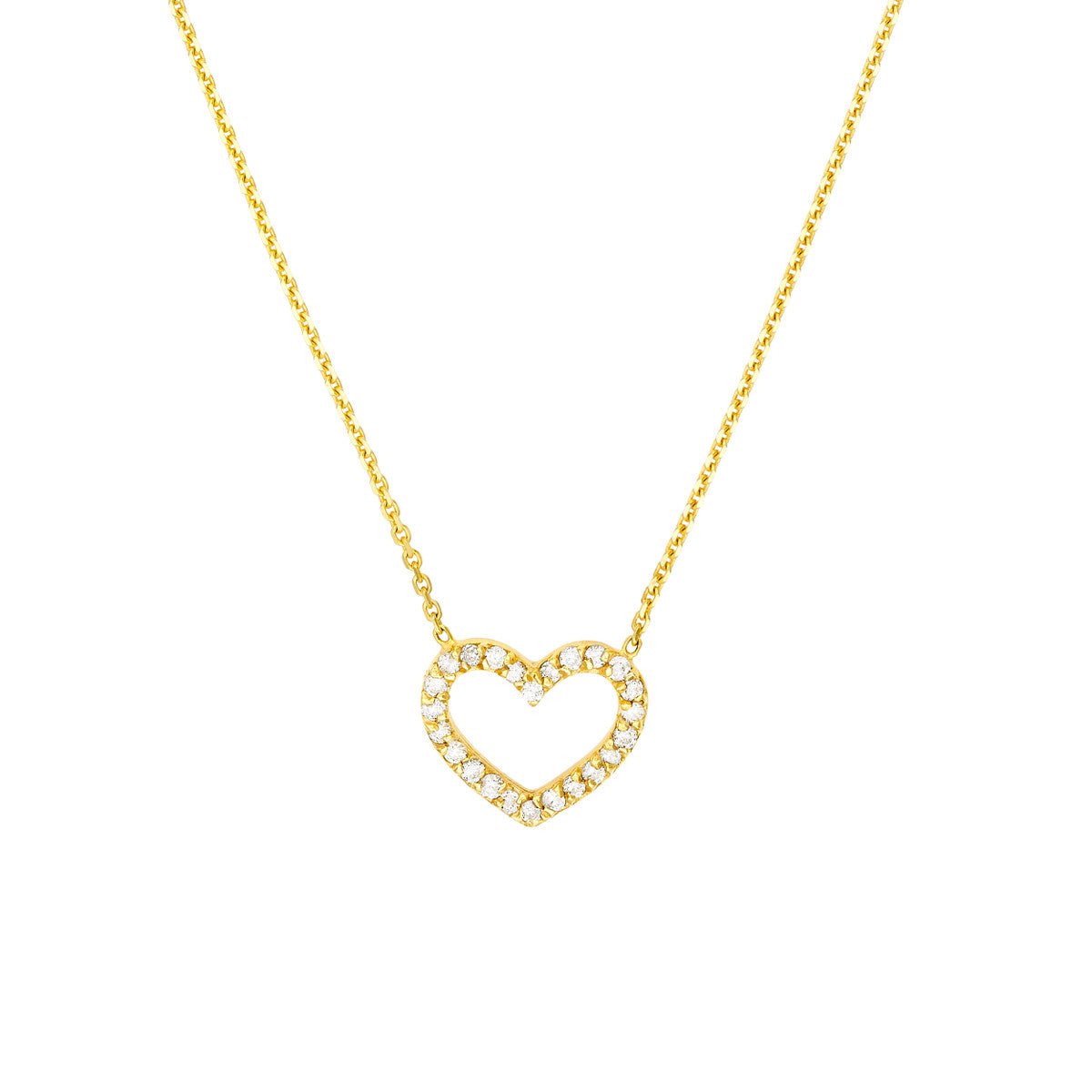 Diamond Frame Heart Necklace