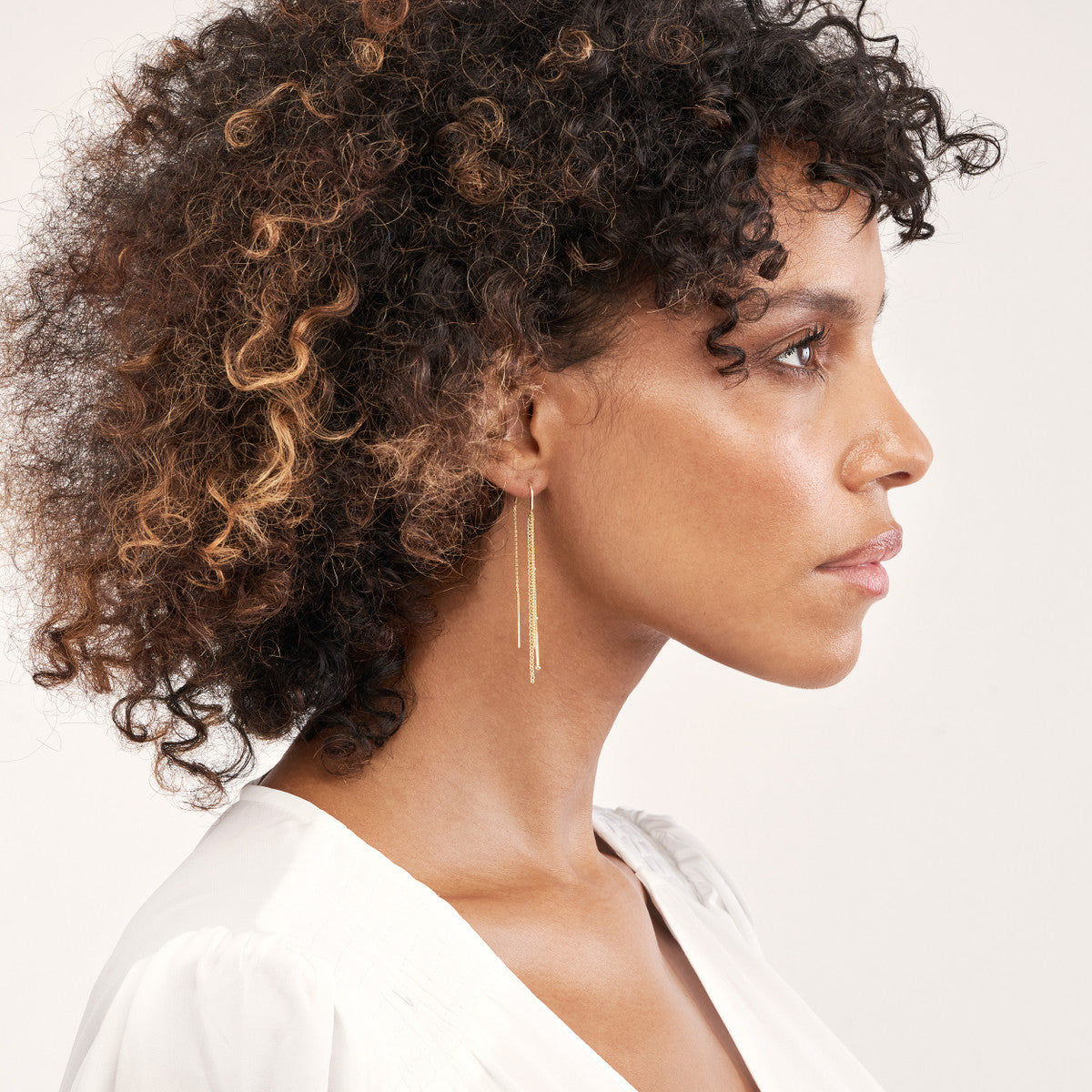 Threader Earrings Multi Chain