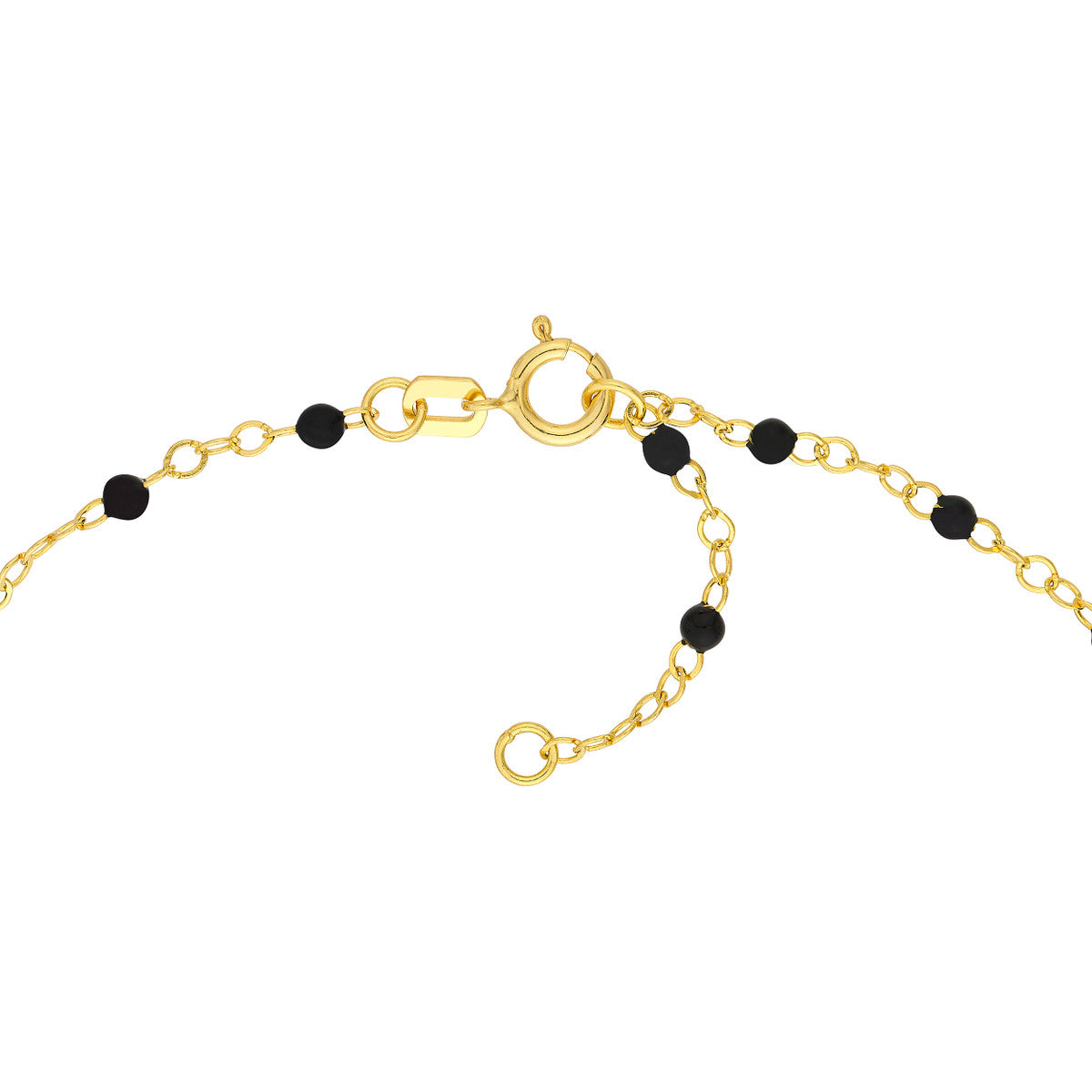 Black Enamel Bead Piatto Chain