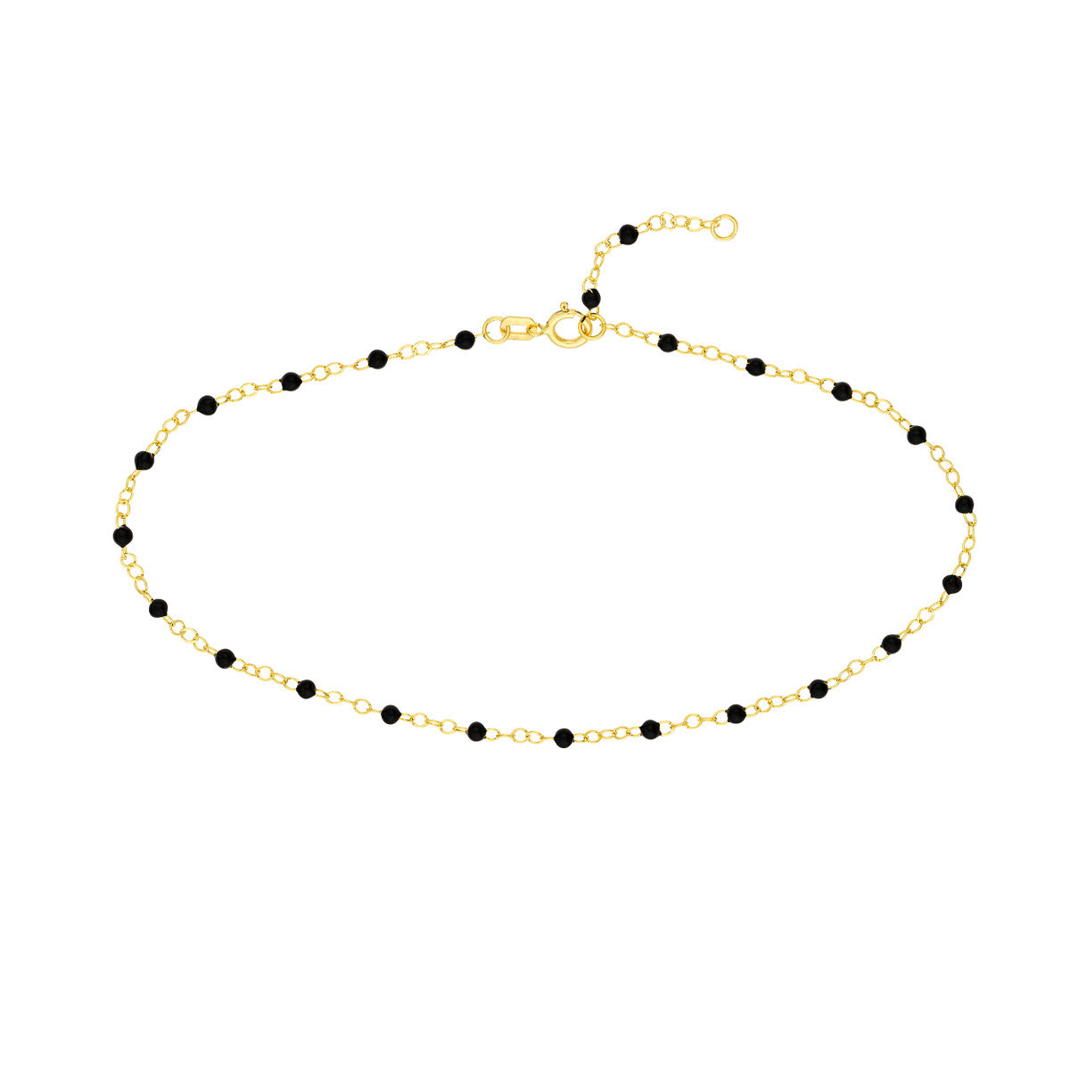 Black Enamel Bead Piatto Chain