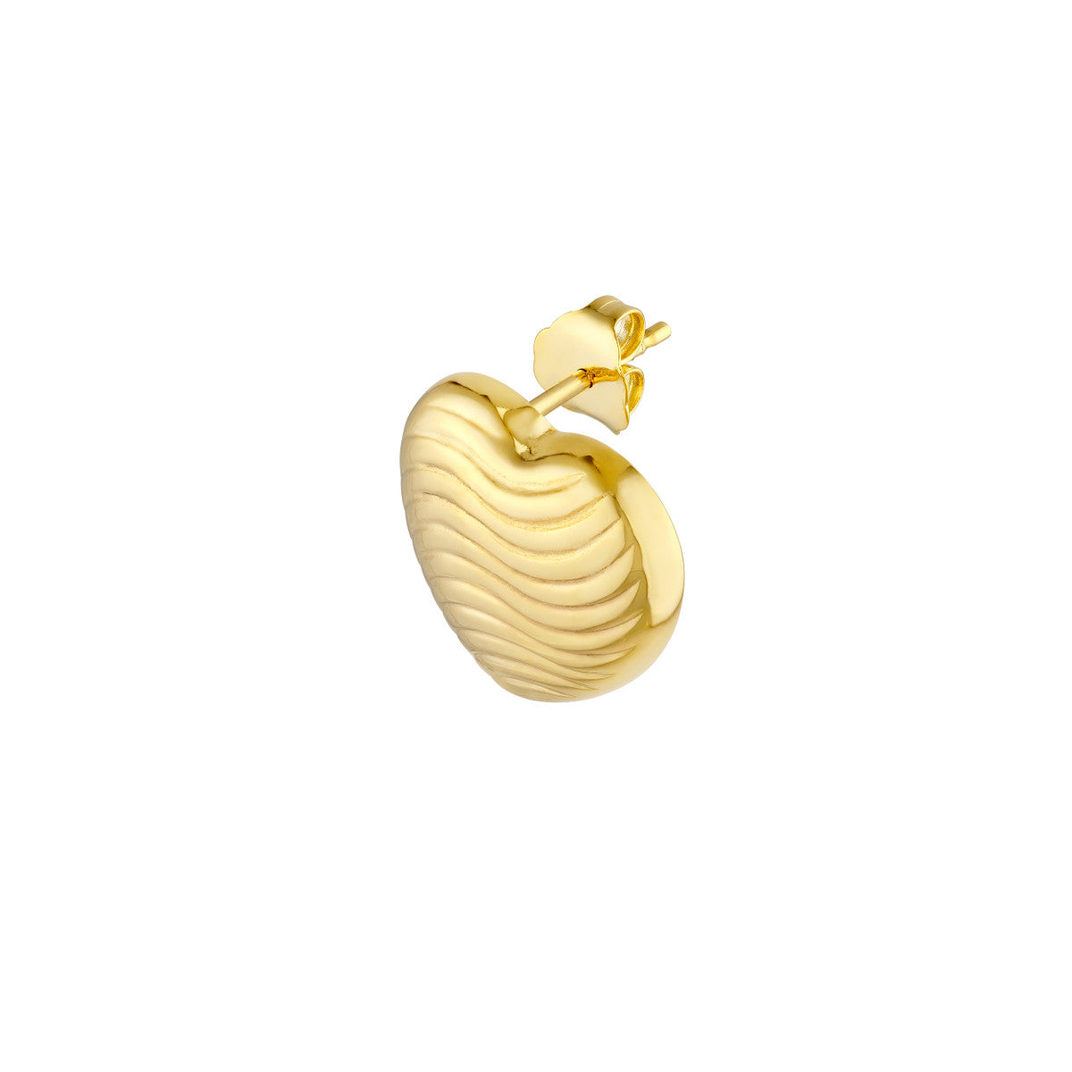 Heart Wave Pattern Stud Earrings