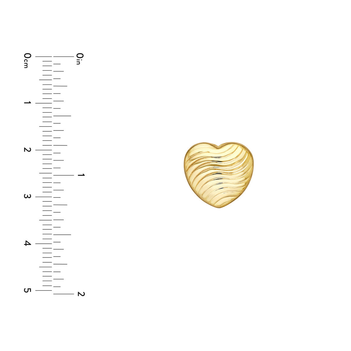 Heart Wave Pattern Stud Earrings
